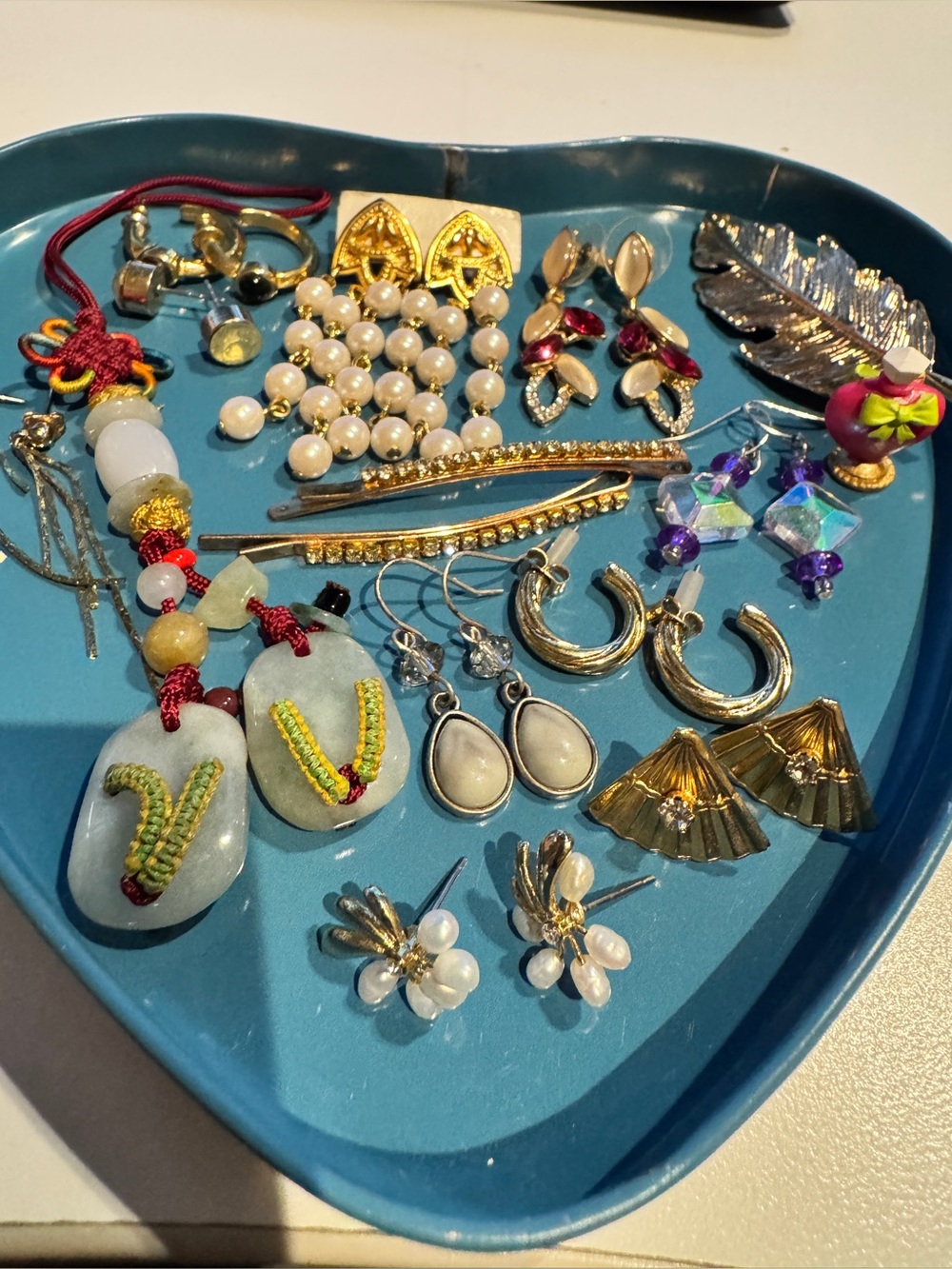 Assorted earrings and hair clips Lot
